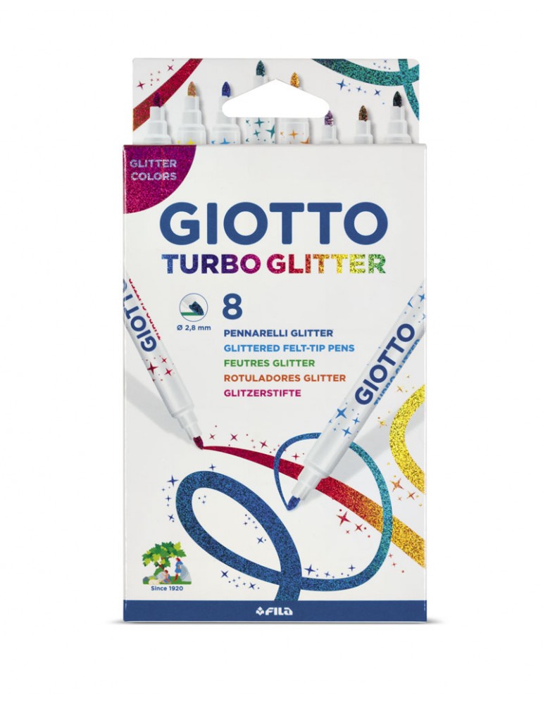 Caja 24 rotuladores Giotto Turbo Color Fino surtidos