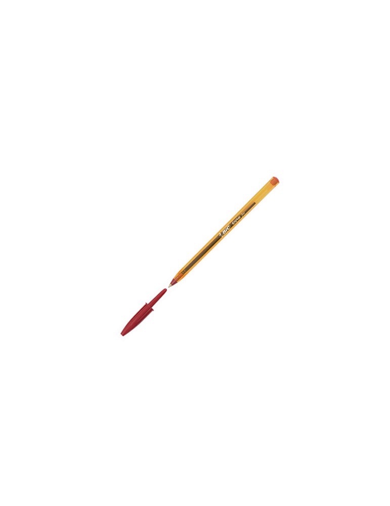 Bolígrafo Bic naranja punta fina rojo